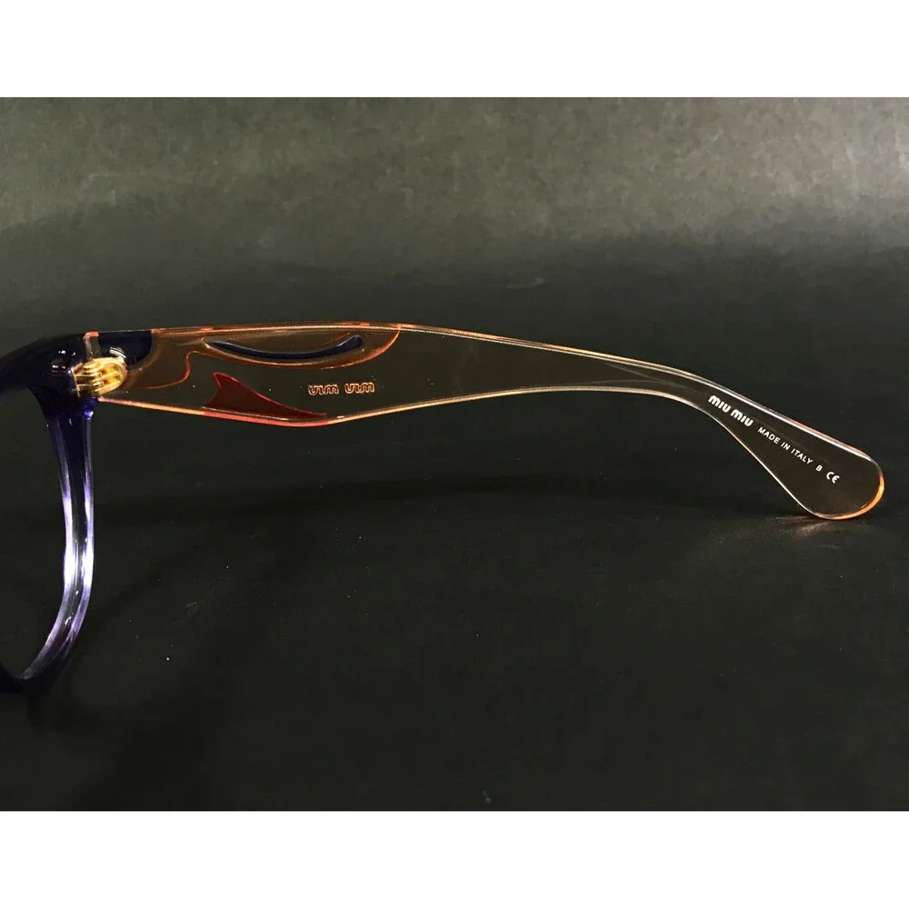 Miu Miu Eyeglasses Frames VMU03N TIF-1O1 Purple Pink Cat Eye Full Rim 51-16-140